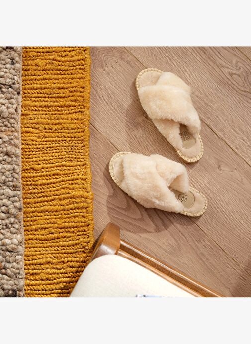 Florya Jüt Terlik Krem - Görsel 3