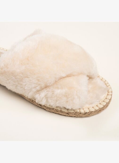 Florya Jüt Terlik Krem - Görsel 4