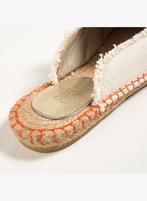 Florya Jüt Terlik 37-40 Ekru - Turuncu - Görsel 5