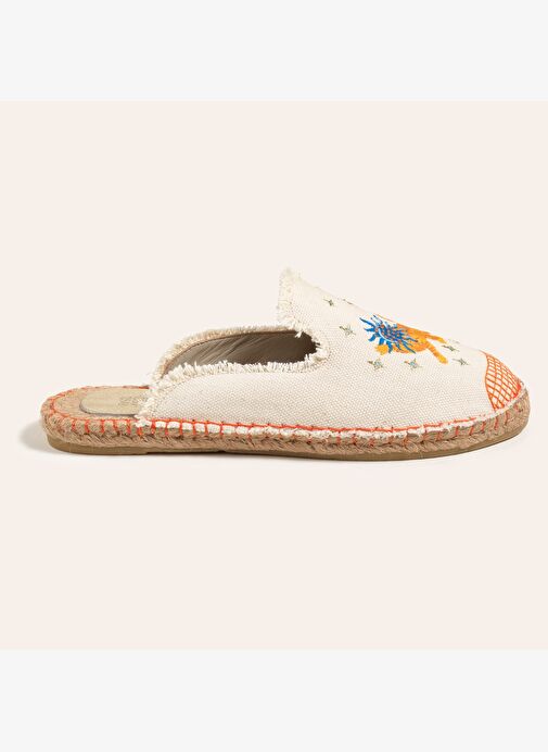 Florya Jüt Terlik 37-40 Ekru - Turuncu - Görsel 2