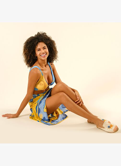 Florya Jüt Terlik 37-40 Ekru - Turuncu - Görsel 3