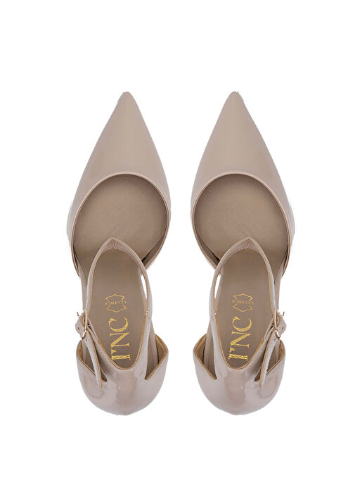Tamer Tanca Kadın Hakiki Deri Bej Topuklu Ayakkabı - Görsel 7