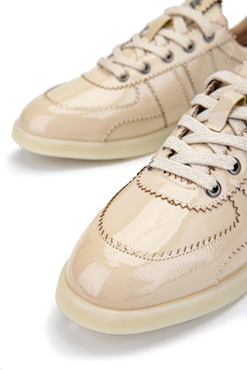 Tamer Tanca Kadın Hakiki Deri Bej Sneakers & Spor Ayakkabı - Görsel 5