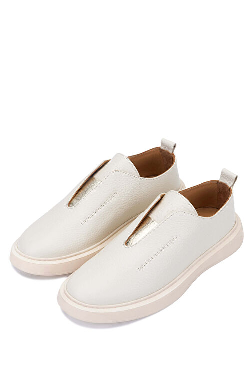 Tamer Tanca Kadın Hakiki Deri Bej Casual Ayakkabı - Görsel 3