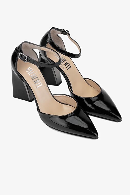 Valmenti Siyah Kadın Rugan Topuklu Ayakkabı 33 9201 BN AYK Y24 - Görsel 3