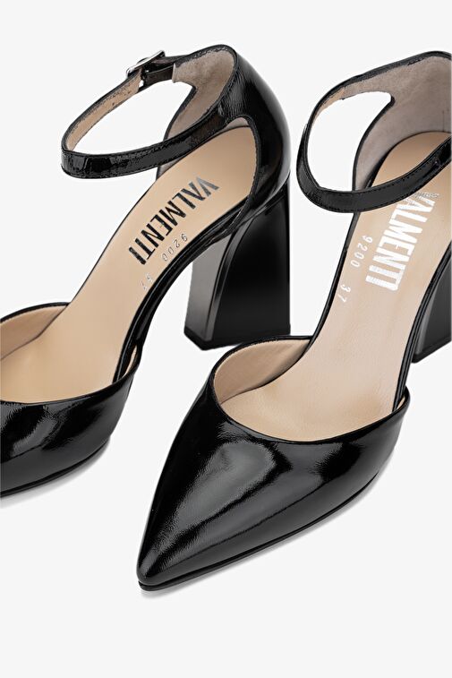 Valmenti Siyah Kadın Rugan Topuklu Ayakkabı 33 9201 BN AYK Y24 - Görsel 4