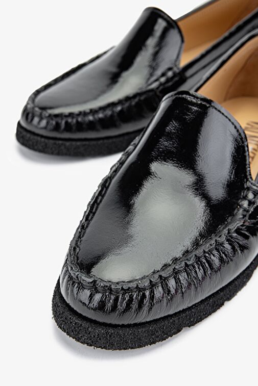 Valmenti Siyah Kadın Rugan Loafer 33 0607 BN AYK Y24 - Görsel 4