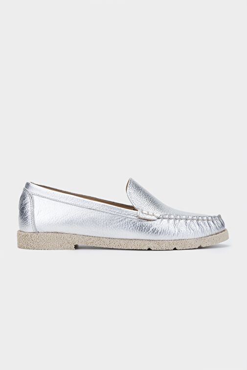 Valmenti Patrika Kadın Lame Hakiki Deri Loafer Ayakkabı - Görsel 2