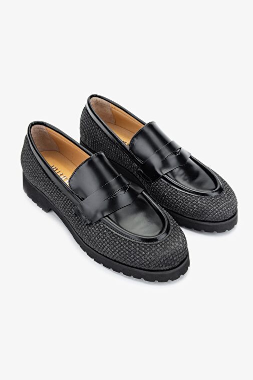 Valmenti Valmenti Siyah Siyah Ewa Kadın Siyah/Siyah Hakiki Deri Loafer Ayakkabı Boyner'de! Siyah Siyah - 3. görsel