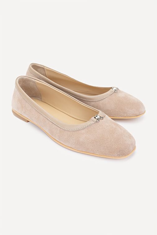 Valmenti Zayn Kadın Camel Süet Hakiki Deri Babet - Görsel 5