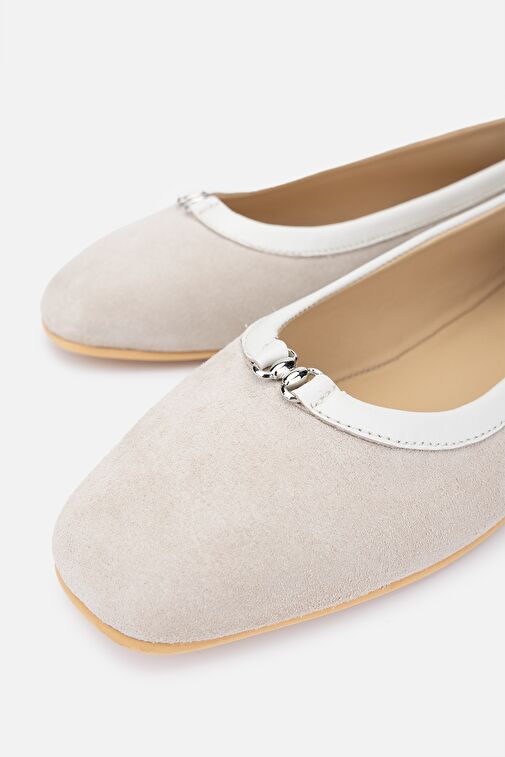 Valmenti Zayn Kadın Taş Süet Hakiki Deri Babet - Görsel 4