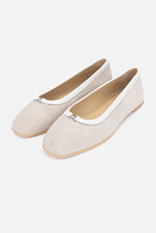 Valmenti Zayn Kadın Taş Süet Hakiki Deri Babet - Görsel 6