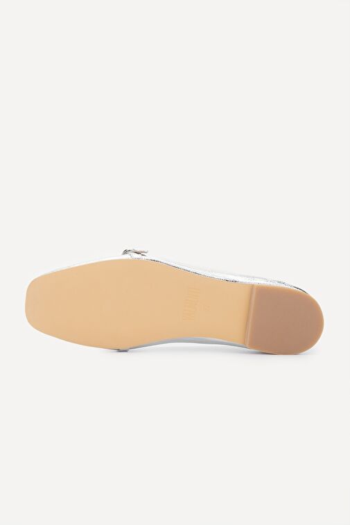 Valmenti Shine Kadın Lame Hakiki Deri Babet - Görsel 4