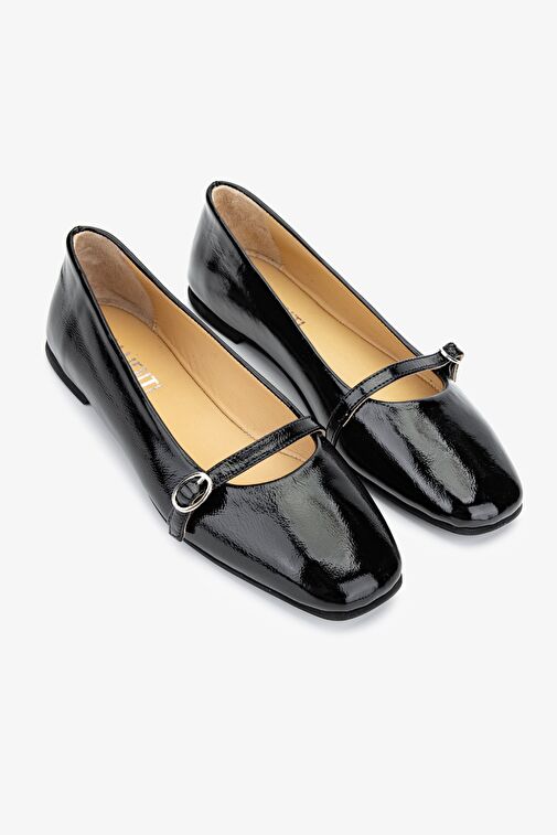 Valmenti Shine Kadın SIYAH KRSK RGN Hakiki Deri Babet - Görsel 3