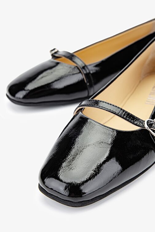 Valmenti Shine Kadın SIYAH KRSK RGN Hakiki Deri Babet - Görsel 4