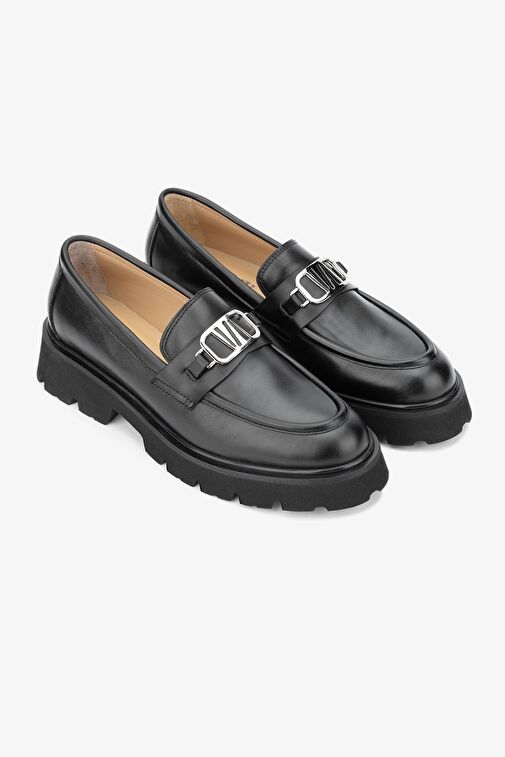 Valmenti Bordo Kadın Deri Loafer 33 052Y BN AYK Y24 - Görsel 3