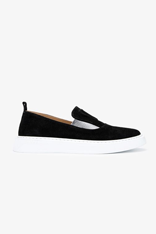 Valmenti Nemi Kadın Siyah Süet Hakiki Deri Loafer Ayakkabı - Görsel 2