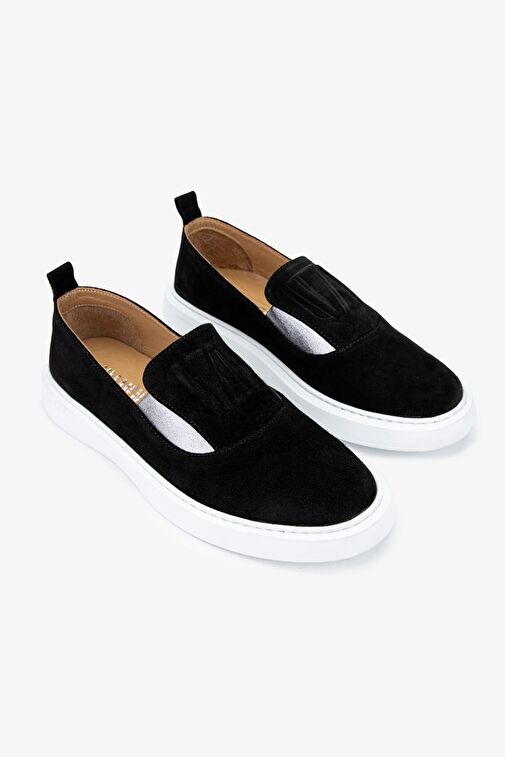 Valmenti Nemi Kadın Siyah Süet Hakiki Deri Loafer Ayakkabı - Görsel 3