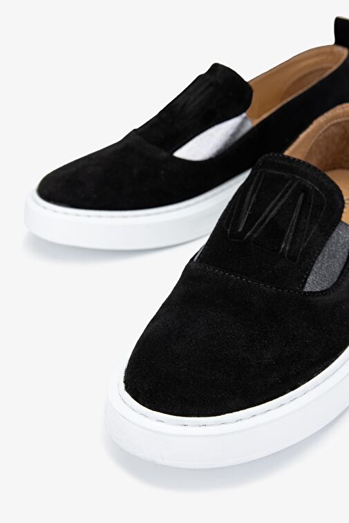 Valmenti Nemi Kadın Siyah Süet Hakiki Deri Loafer Ayakkabı - Görsel 4