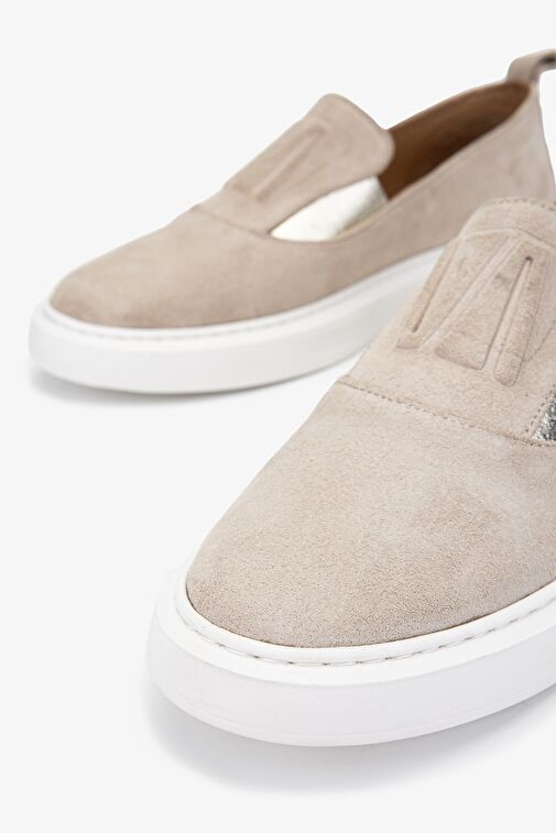 Valmenti Nemi Kadın Taş Süet Hakiki Deri Loafer Ayakkabı - Görsel 4