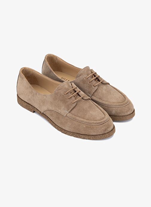 Valmenti Alanzo Kadın Taba Süet Hakiki Deri Casual Ayakkabı - Görsel 3