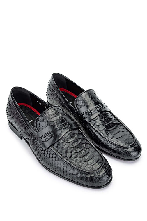 Tamer Tanca Erkek Hakiki Deri Siyah Makosen Ayakkabı - Görsel 3