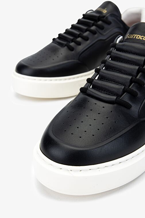 Barracuda Kadın Hakiki Deri Siyah Sneakers & Spor Ayakkabı - Görsel 4