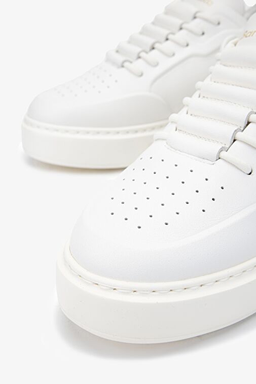Barracuda Kadın Hakiki Deri Beyaz Sneakers & Spor Ayakkabı - Görsel 4