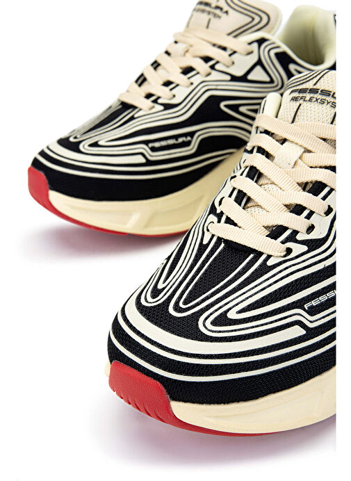 FESSURA Kadın Tekstil Siyah/Kemik Sneakers & Spor Ayakkabı - Görsel 4