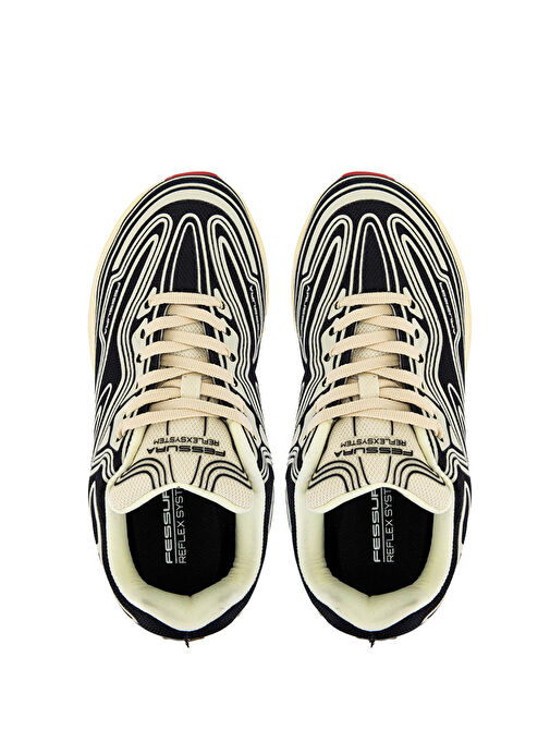 FESSURA Kadın Tekstil Siyah/Kemik Sneakers & Spor Ayakkabı - Görsel 7