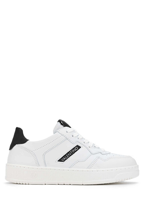 Mario Valentino Unisex Hakiki Deri Beyaz/Siyah Sneakers & Spor Ayakkabı - Görsel 2