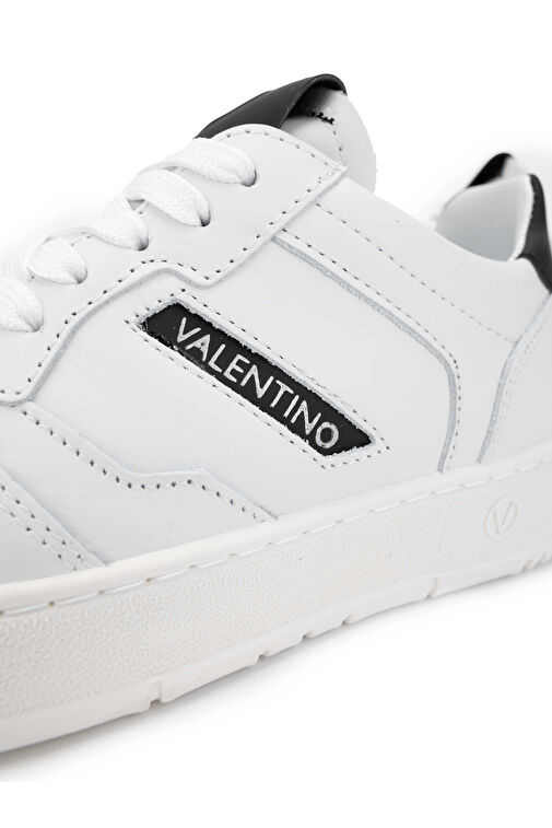 Mario Valentino Unisex Hakiki Deri Beyaz/Siyah Sneakers & Spor Ayakkabı - Görsel 4