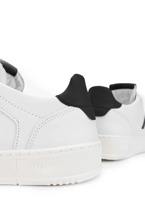 Mario Valentino Unisex Hakiki Deri Beyaz/Siyah Sneakers & Spor Ayakkabı - Görsel 5