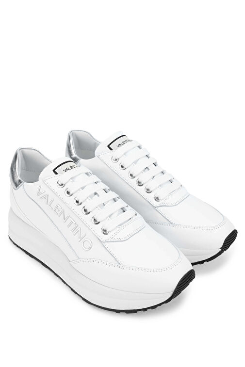 Mario Valentino Kadın Hakiki Deri Beyaz/Gümüş Sneakers & Spor Ayakkabı - Görsel 3