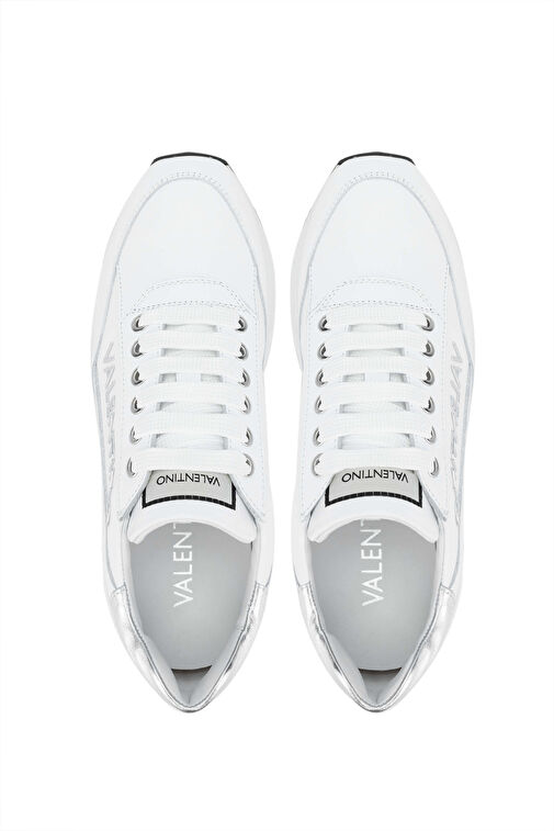Mario Valentino Kadın Hakiki Deri Beyaz/Gümüş Sneakers & Spor Ayakkabı - Görsel 7