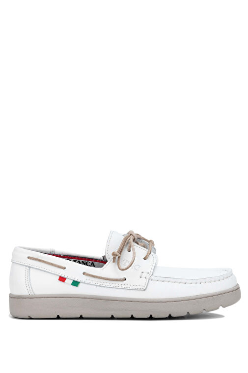 Tamer Tanca Erkek Hakiki Deri Beyaz Casual Ayakkabı - Görsel 2