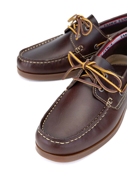 Tamer Tanca Erkek Hakiki Deri Kahverengi/Taba Casual Ayakkabı - Görsel 5