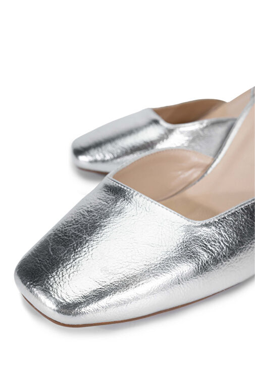 Tamer Tanca Kadın Suni Deri Gri Topuklu Ayakkabı - Görsel 4