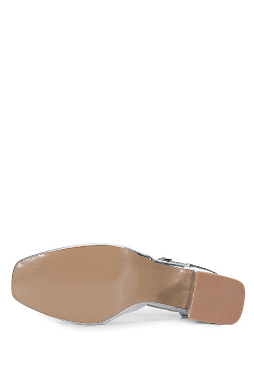 Tamer Tanca Kadın Suni Deri Gri Topuklu Ayakkabı - Görsel 5