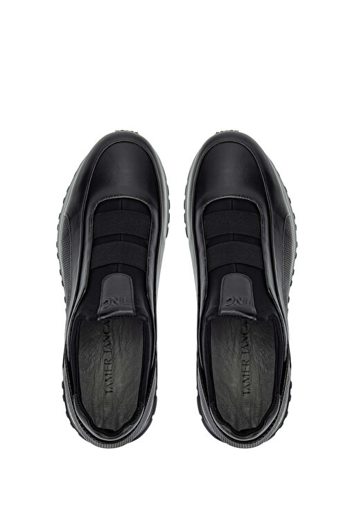 Tamer Tanca Erkek Hakiki Deri Siyah Casual Ayakkabı - Görsel 6