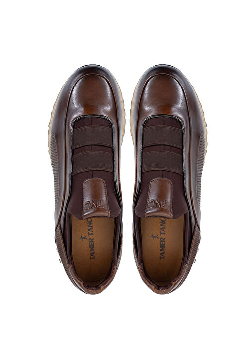 Tamer Tanca Erkek Hakiki Deri Kahverengi Sneakers & Spor Ayakkabı - Görsel 6