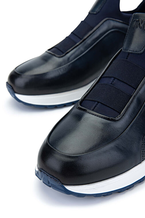 Tamer Tanca Siyah Erkek Deri Sneaker 383 6094 ERK AYK Y24 - Görsel 5