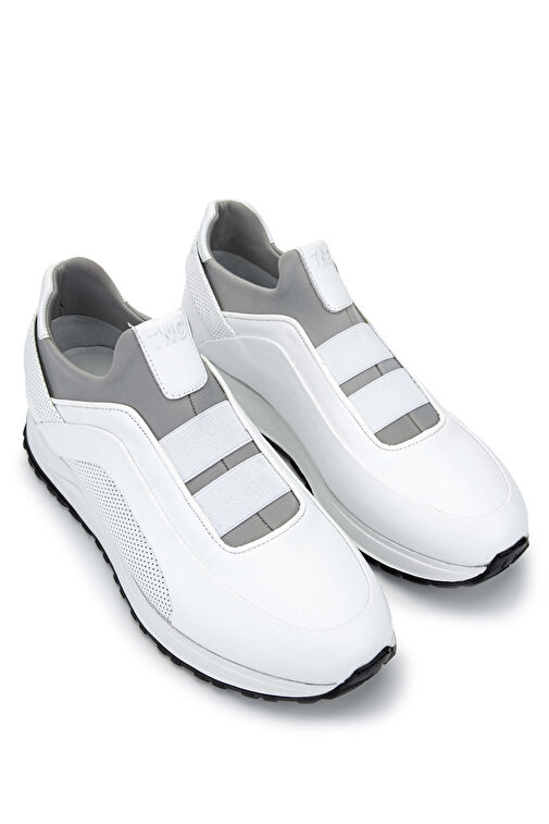 Tamer Tanca Erkek Hakiki Deri Beyaz Casual Ayakkabı - Görsel 3