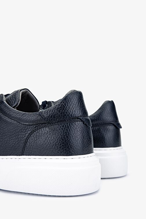 Valmenti Cess Erkek Lacivert Floter Hakiki Deri Sneakers & Spor Ayakkabı - Görsel 5