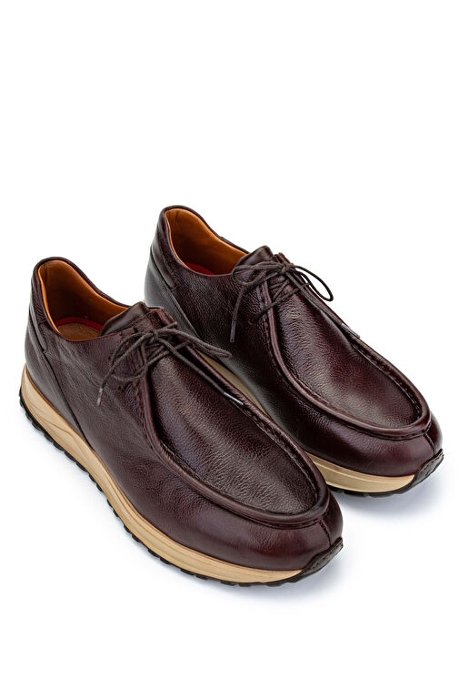 Tamer Tanca Koyu Kahverengi Erkek Deri Günlük Ayakkabı 537 3435 ERK AYK Y24 - Görsel 3