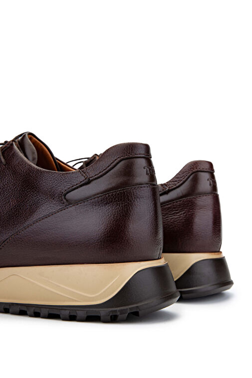 Tamer Tanca Koyu Kahverengi Erkek Deri Günlük Ayakkabı 537 3435 ERK AYK Y24 - Görsel 6