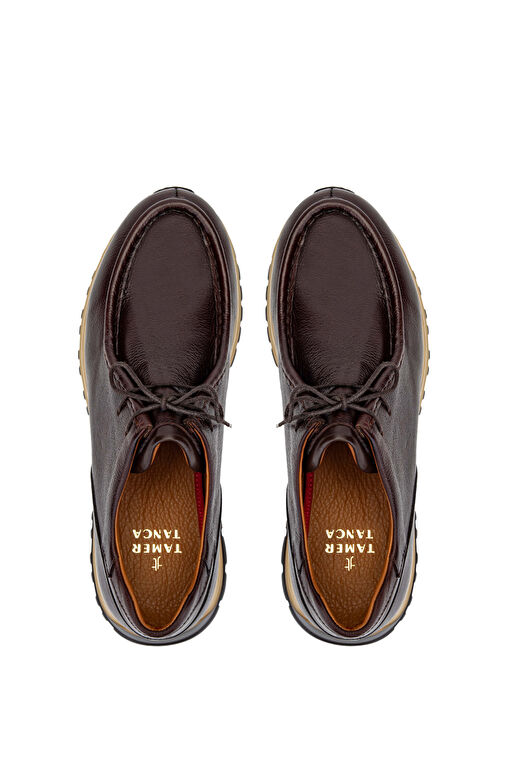 Tamer Tanca Koyu Kahverengi Erkek Deri Günlük Ayakkabı 537 3435 ERK AYK Y24 - Görsel 7
