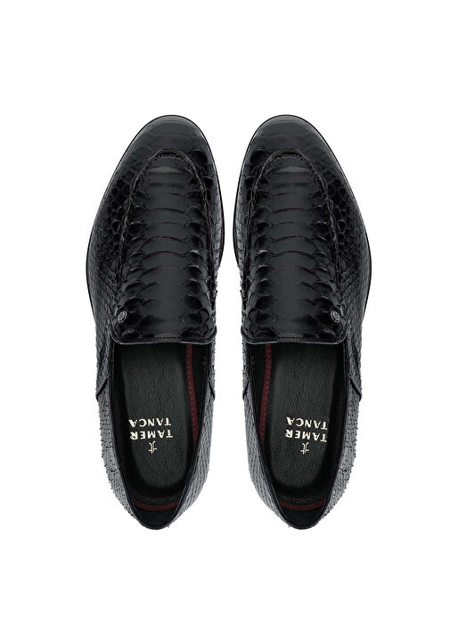 Tamer Tanca Erkek Hakiki Deri Siyah Loafer Ayakkabı - Görsel 6