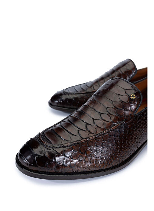 Tamer Tanca Erkek Hakiki Deri Taba Loafer Ayakkabı - Görsel 4