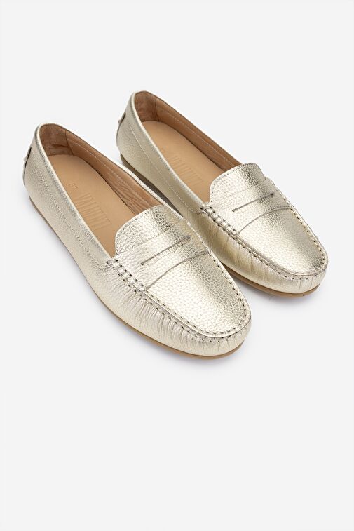 Valmenti Valmenti Laisa Kadın Gold Floter Hakiki Deri Loafer Ayakkabı Boyner'de! Gold - 3. görsel